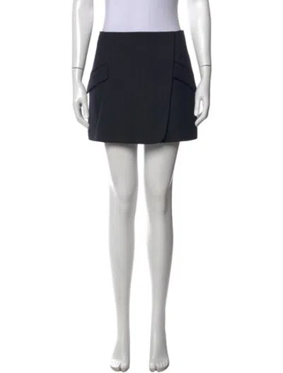 Pre-owned Simkhai Pleated Accents Mini Skirt In Black
