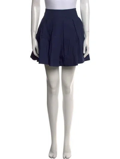 Pre-owned Simkhai Pleated Accents Mini Skirt In Blue