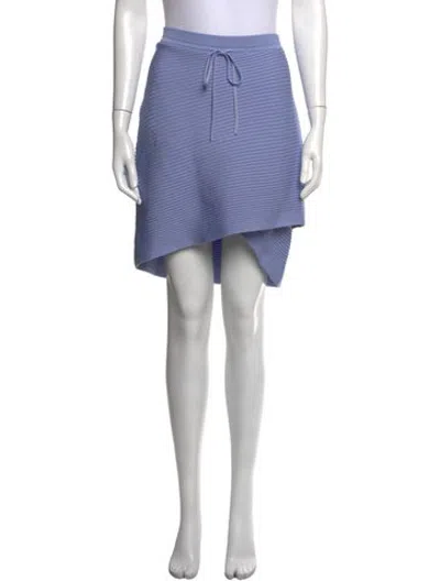 Pre-owned Simkhai Pleated Accents Mini Skirt In Blue