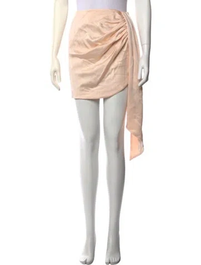 Pre-owned Simkhai Pleated Accents Mini Skirt In Pink
