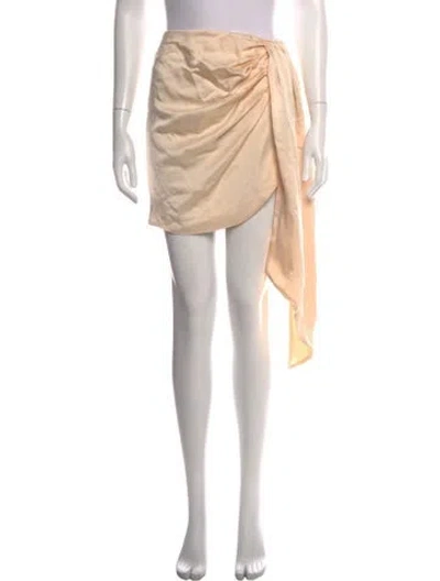 Pre-owned Simkhai Pleated Accents Mini Skirt In Pink