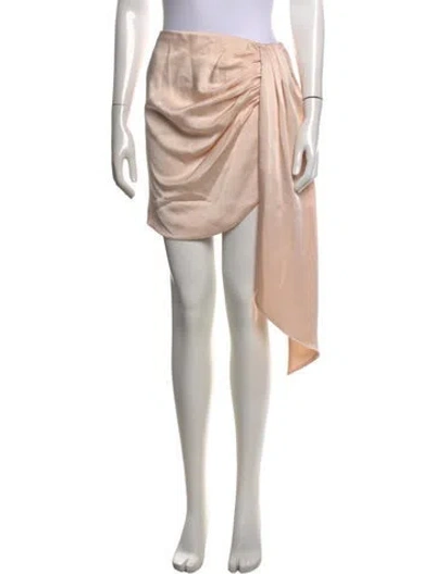 Pre-owned Simkhai Pleated Accents Mini Skirt In Pink