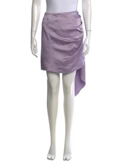 Pre-owned Simkhai Pleated Accents Mini Skirt In Purple