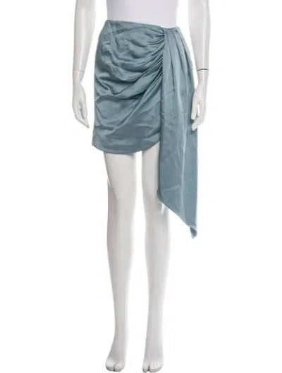 Pre-owned Simkhai Pleated Accents Mini Skirt W/ Tags In Blue