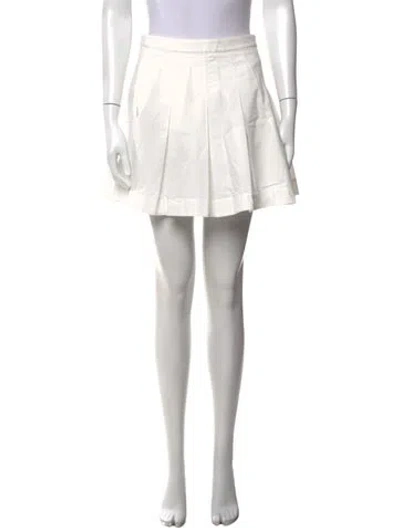 Pre-owned Simkhai Pleated Accents Mini Skirt In White