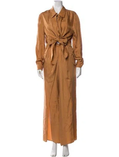 Pre-owned Simkhai Pleated Accents Pant Set In Neutral
