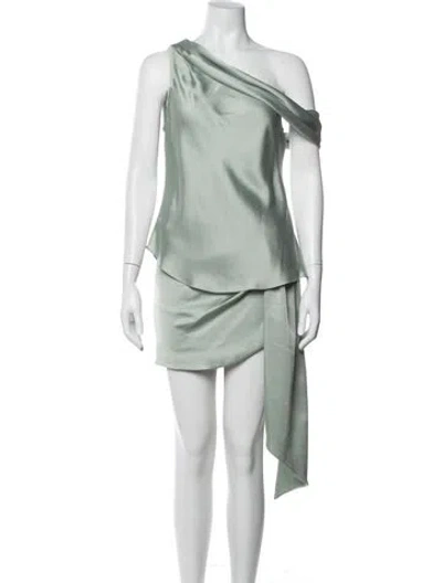 Pre-owned Simkhai Pleated Accents Skirt Set In Green