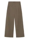 Simkhai Pleated Button-fastening Trausers In Brown
