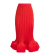 Simkhai Pleated Hollis Midi Skirt In Red