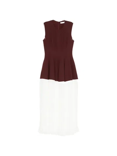 Simkhai Pleated Maxi Dress In Brown