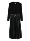 Simkhai Pleated Midi Dress In Black