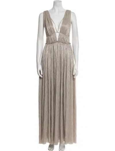Pre-owned Simkhai Plunge Neckline Long Dress
