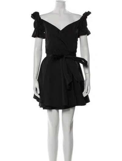 Pre-owned Simkhai Plunge Neckline Mini Dress In Gray
