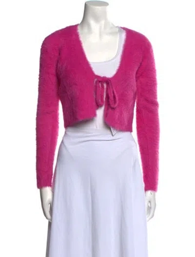 Pre-owned Simkhai Plunge Neckline Sweater In Pink