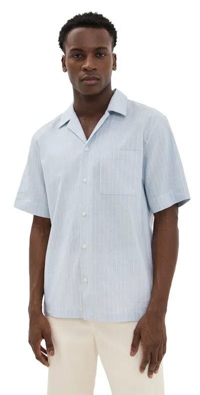 Simkhai Poe Camp Shirt Haze Stripe