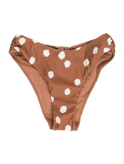 Pre-owned Simkhai Polka Dot Print Bottoms In Brown