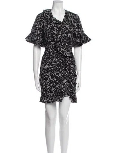 Pre-owned Simkhai Polka Dot Print Mini Dress In Blue