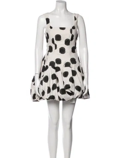 Pre-owned Simkhai Polka Dot Print Mini Dress In White