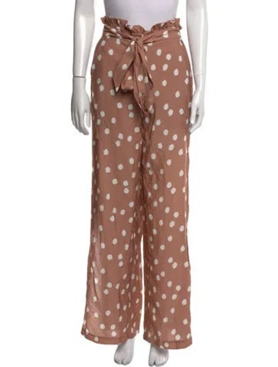Pre-owned Simkhai Polka Dot Print Wide Leg Pants W/ Tags In Pink