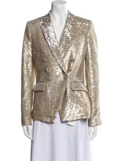 Pre-owned Simkhai Printed Blazer W/ Tags In Gold