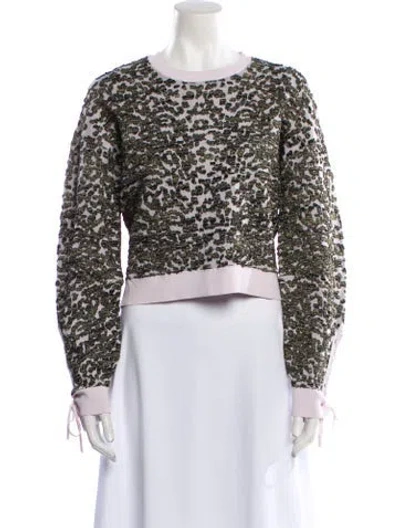 Pre-owned Simkhai Printed Crew Neck Sweater In Purple