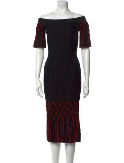 Pre-owned Simkhai Printed Knee-length Dress In Black
