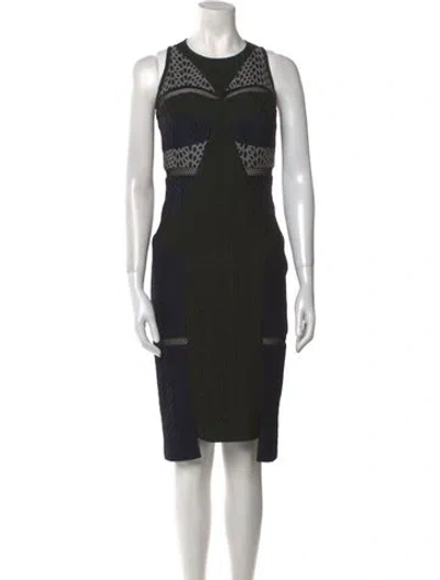 Pre-owned Simkhai Printed Knee-length Dress In Black