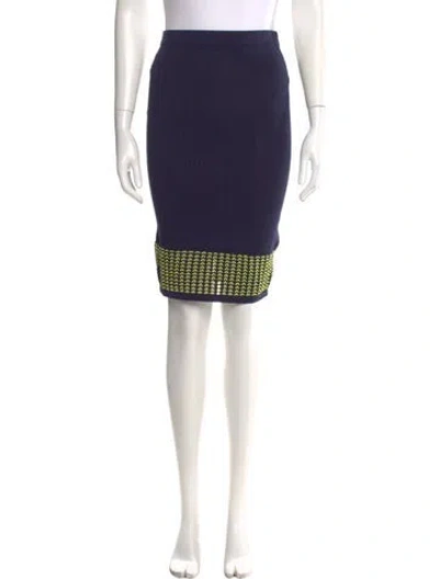 Pre-owned Simkhai Printed Knee-length Skirt In Blue