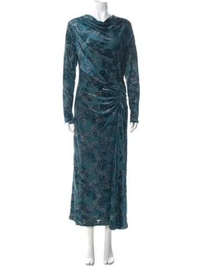 Pre-owned Simkhai Printed Long Dress In Blue