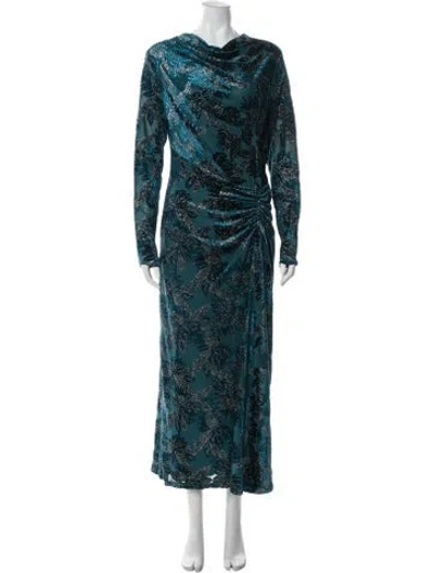 Pre-owned Simkhai Printed Long Dress In Blue