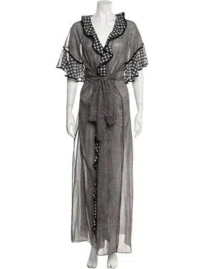 Pre-owned Simkhai Printed Long Dress In Brown