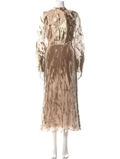 Pre-owned Simkhai Printed Long Dress In Neutral