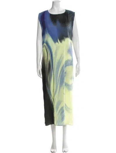 Pre-owned Simkhai Printed Long Dress W/ Tags In Green