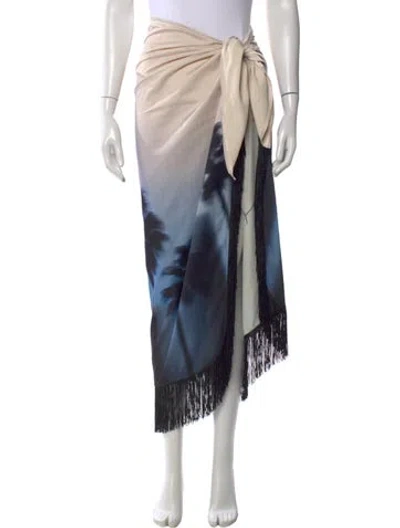 Pre-owned Simkhai Printed Long Skirt W/ Tags In Neutral