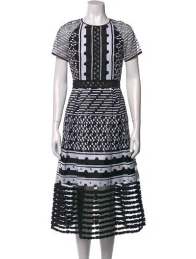 Pre-owned Simkhai Printed Midi Length Dress In Black