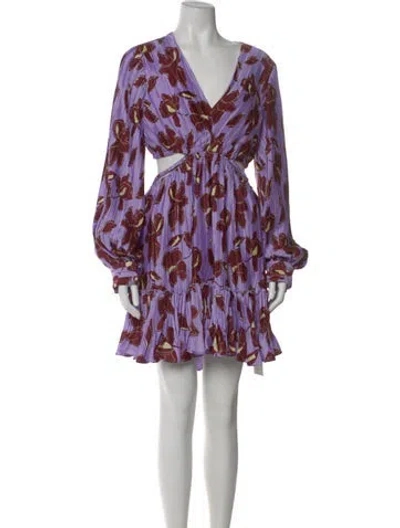 Pre-owned Simkhai Printed Midi Length Dress In Purple