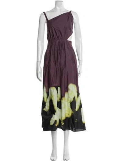 Pre-owned Simkhai Printed Midi Length Dress In Purple