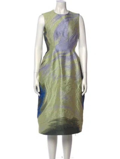 Pre-owned Simkhai Printed Midi Length Dress W/ Tags In Green