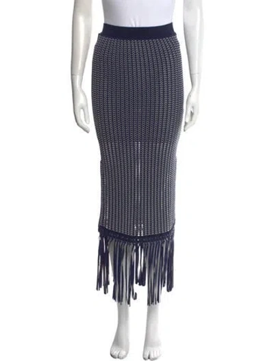 Pre-owned Simkhai Printed Midi Length Skirt In Blue
