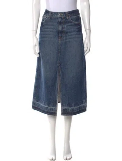 Pre-owned Simkhai Printed Midi Length Skirt In Blue