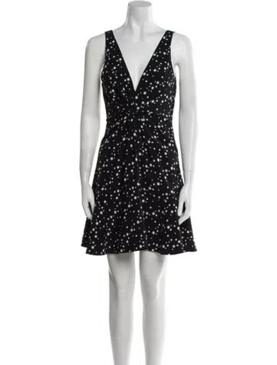 Pre-owned Simkhai Printed Mini Dress In Black