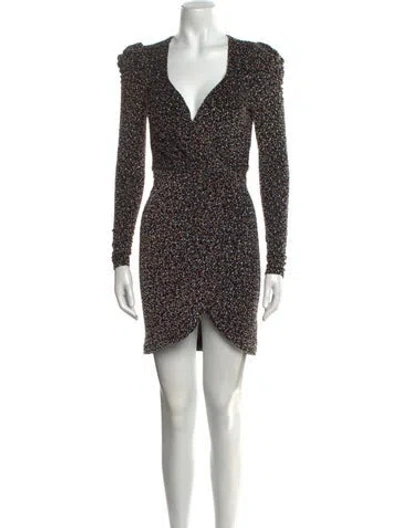 Pre-owned Simkhai Printed Mini Dress In Black