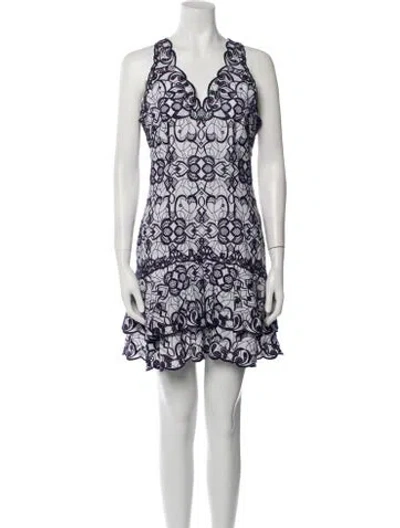 Pre-owned Simkhai Printed Mini Dress In Blue