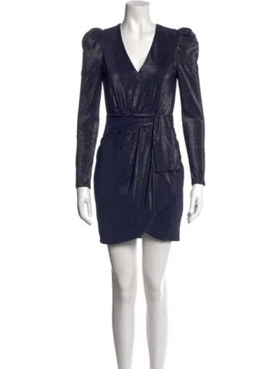 Pre-owned Simkhai Printed Mini Dress In Blue/metallic