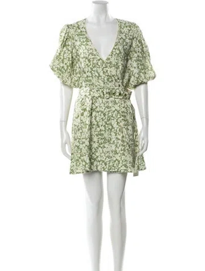 Pre-owned Simkhai Printed Mini Dress In Green