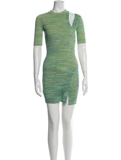 Pre-owned Simkhai Printed Mini Dress In Green