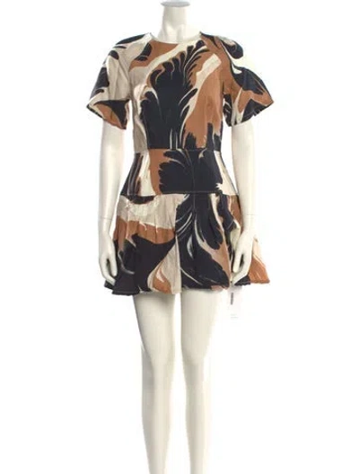 Pre-owned Simkhai Printed Mini Dress In Neutral