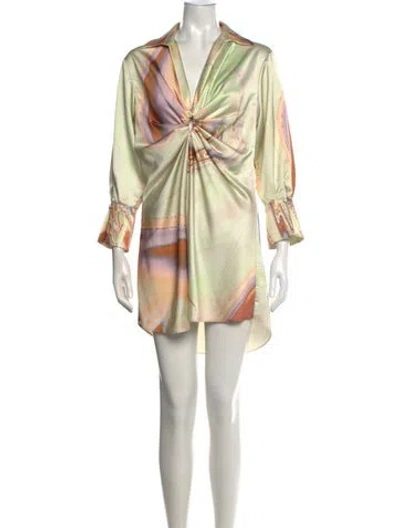 Pre-owned Simkhai Printed Mini Dress In Neutral