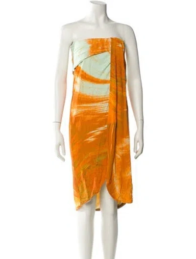 Pre-owned Simkhai Printed Mini Dress In Orange