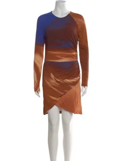 Pre-owned Simkhai Printed Mini Dress In Orange